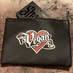 KAT VON D VEGAN Makeup Bag - Faux Leather - New